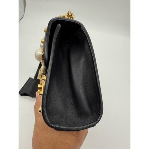 Gucci Calfskin Studded Small Padlock Pearl Shoulder Bag*Black*COA - Picture 14 of 15